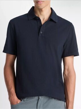 Vince garment dye Cotten polo shirt S